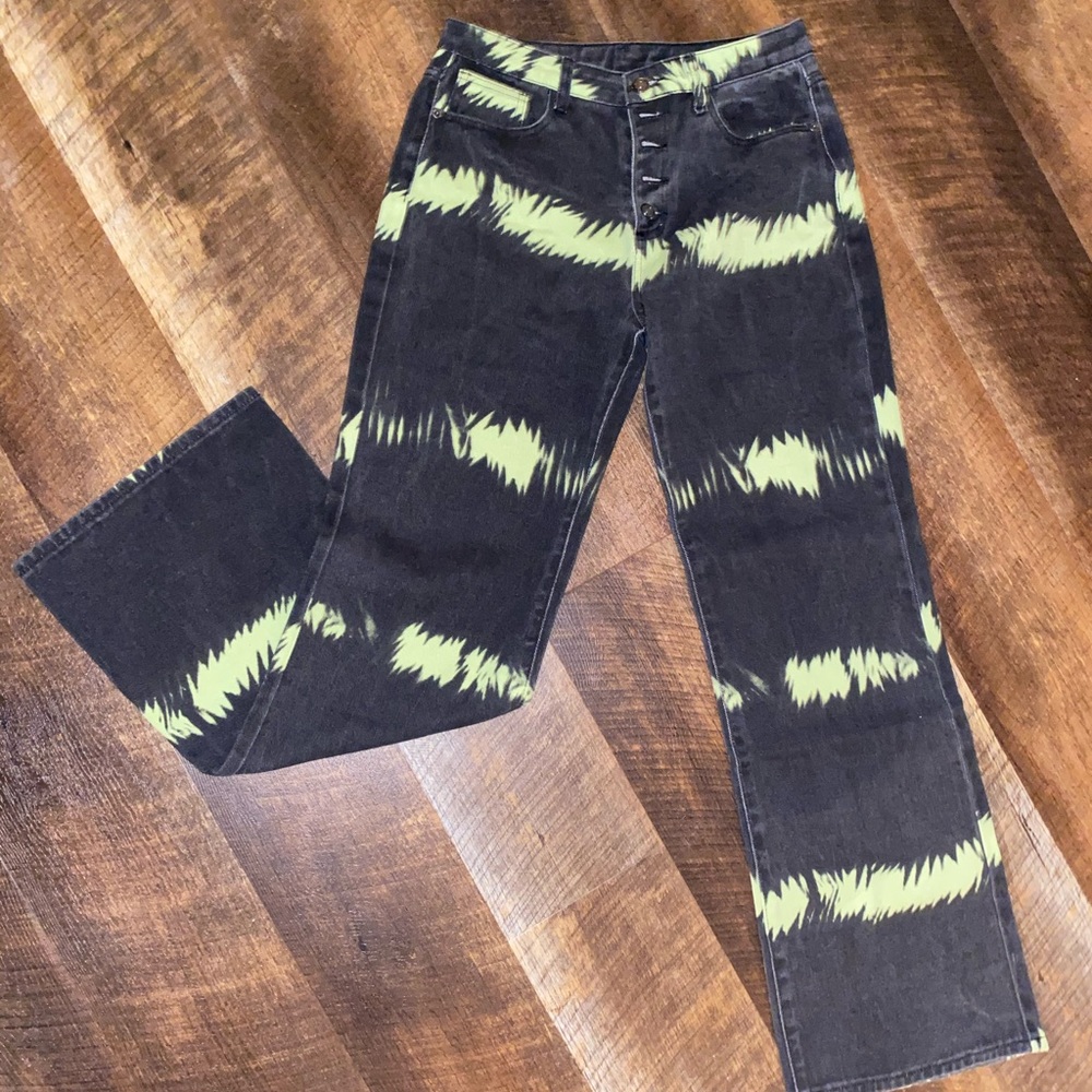 High-rise button fly baggy jeans